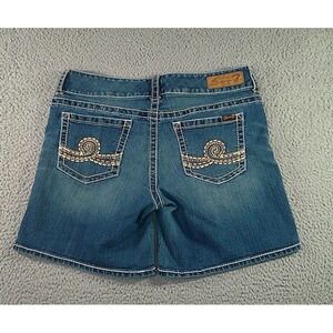 Seven 7 Bermuda Denim Shorts Women 12 Low Rise Embroidered Festival Classic‎